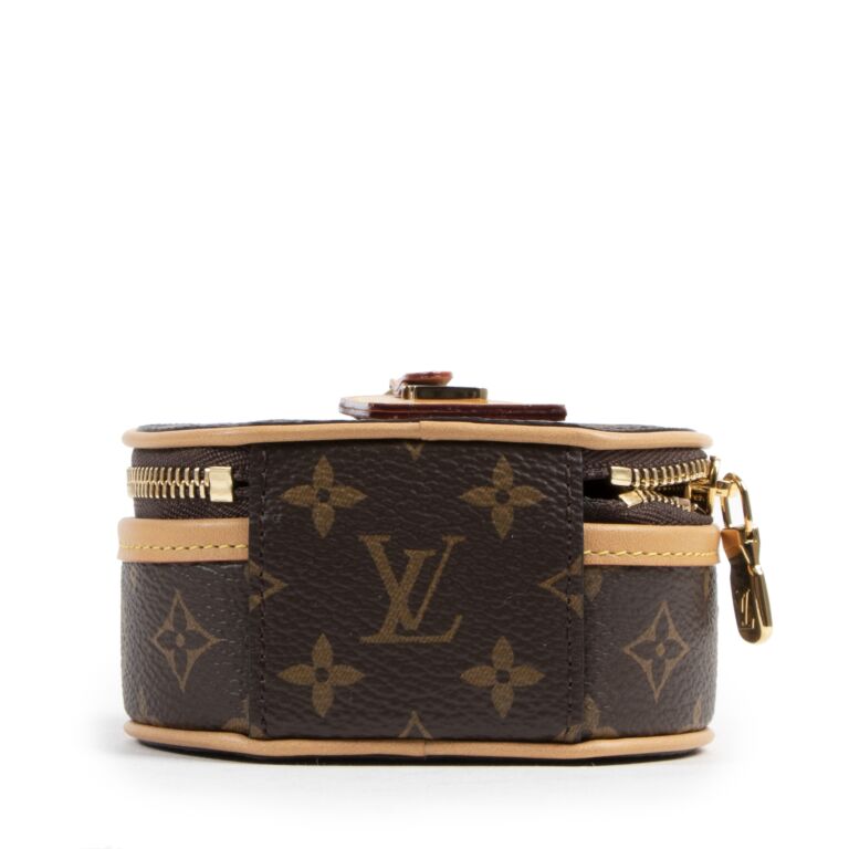 Louis Vuitton Monogram Canvas Boite Chapeau Biscuit Round Bag Brown One  Size