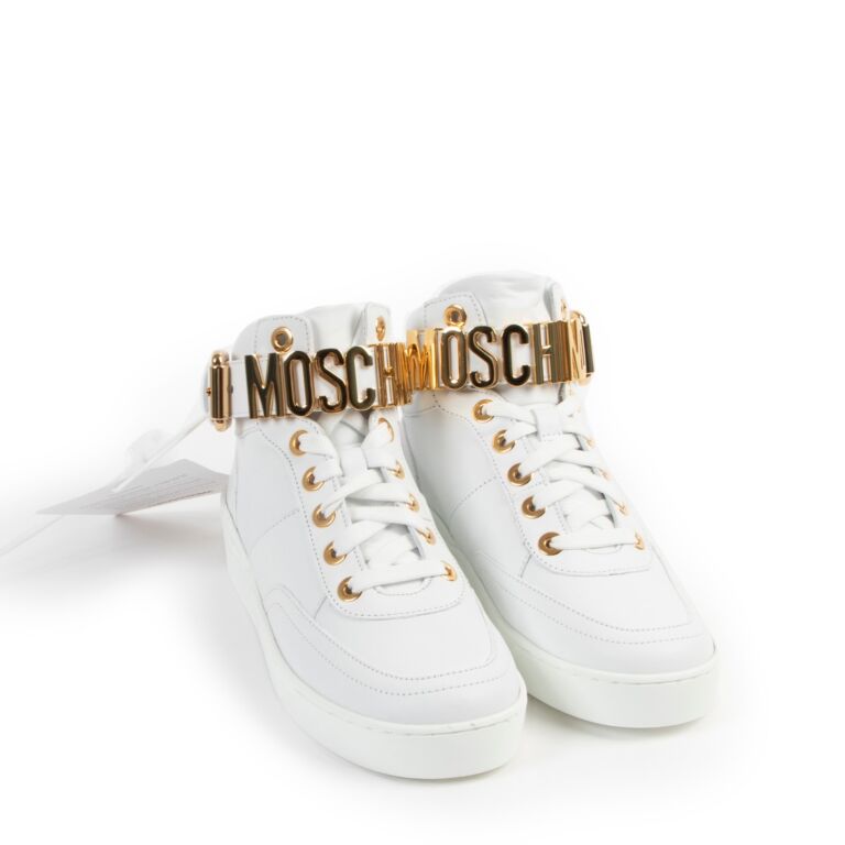 Moschino White Sneakers Size EU 36 Labellov Buy and Sell Authentic Luxury