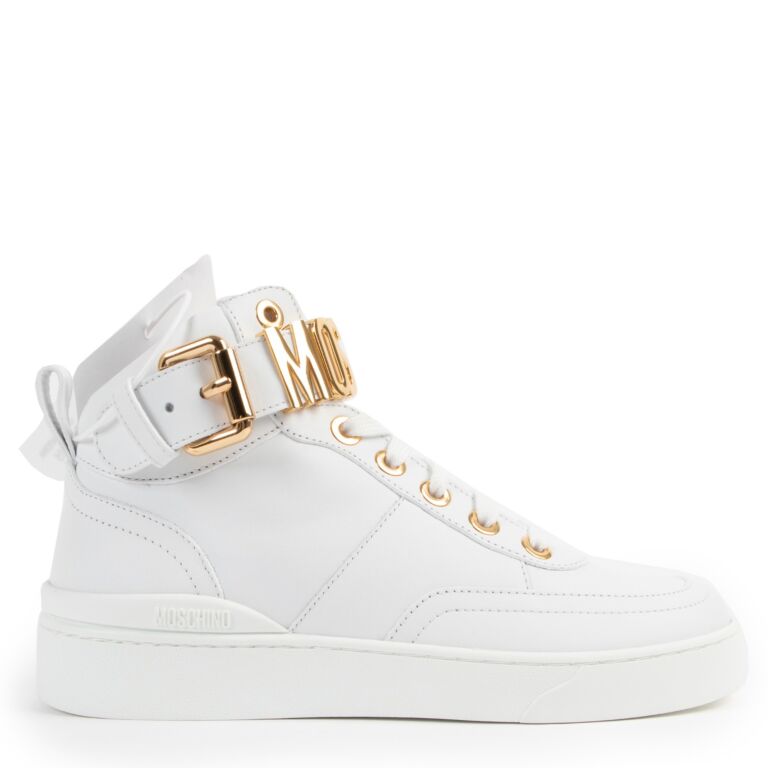 Moschino White Sneakers Size EU 36 Labellov Buy and Sell Authentic Luxury