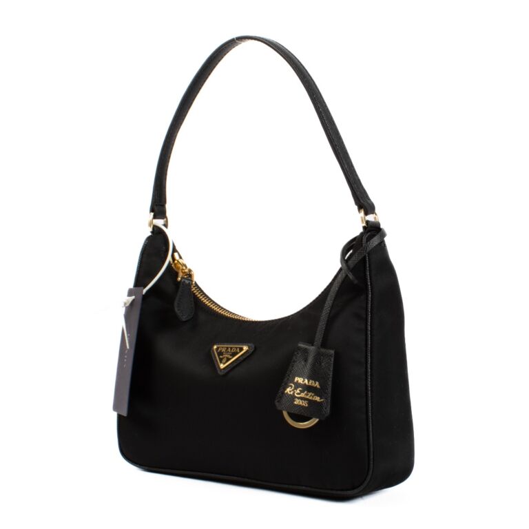 Prada Black Nylon Re-Edition 2005 Mini Shoulder Bag ○ Labellov