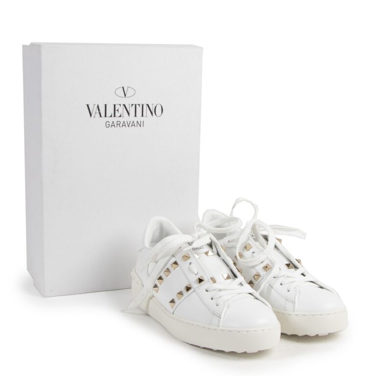 Valentino Garavani Rockstud Open Sneakers - White | Editorialist