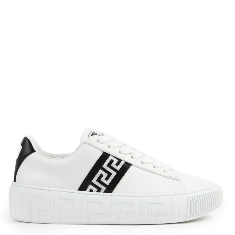 Versace White Greca Sneakers Labellov Buy and Sell Authentic Luxury