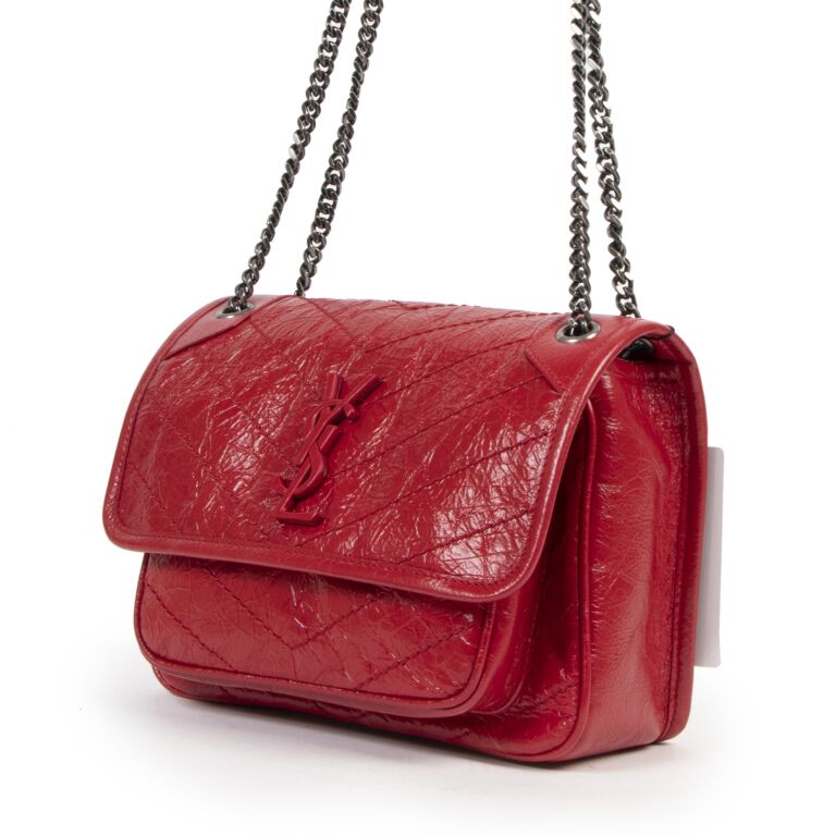 Saint laurent red deals niki shoulder bag