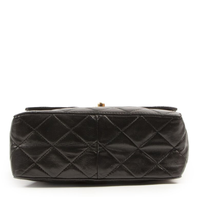 Chanel Vintage Black Quilted Lambskin Leather Crossbody Bag Labellov Buy  and Sell Authentic Luxury