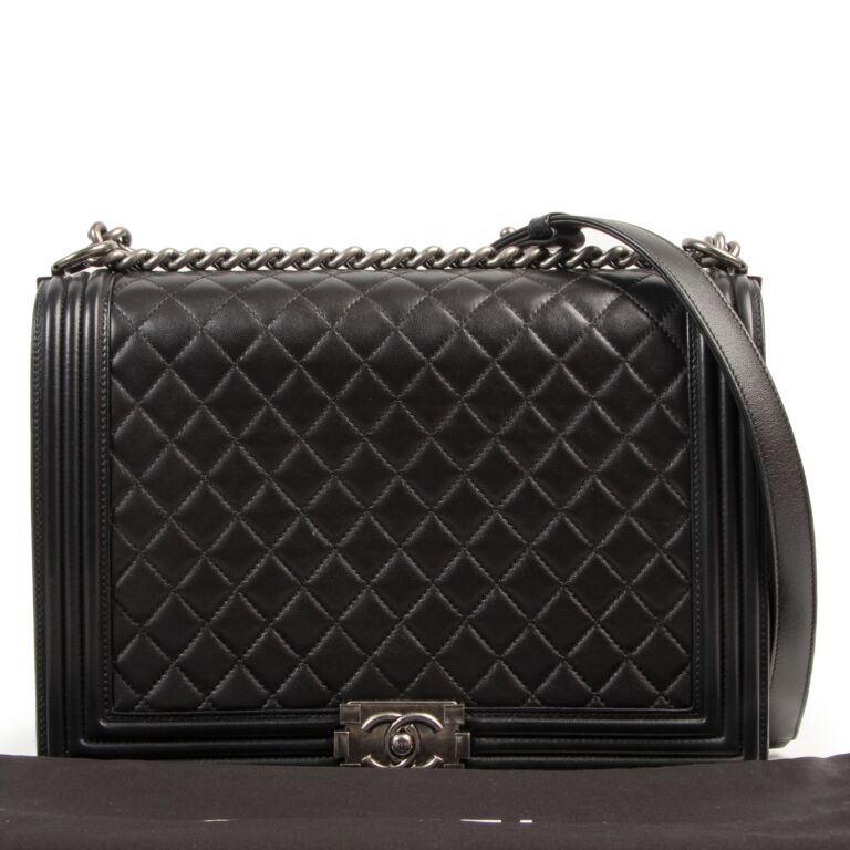 Chanel Black Large Boy Bag PHW ○ Labellov ○ Buy and Sell Authentic Luxury
