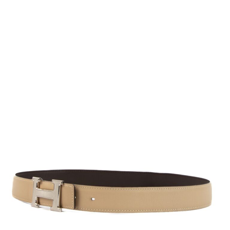 Hermès H Guillochee Swift Reversible Belt - Size 85