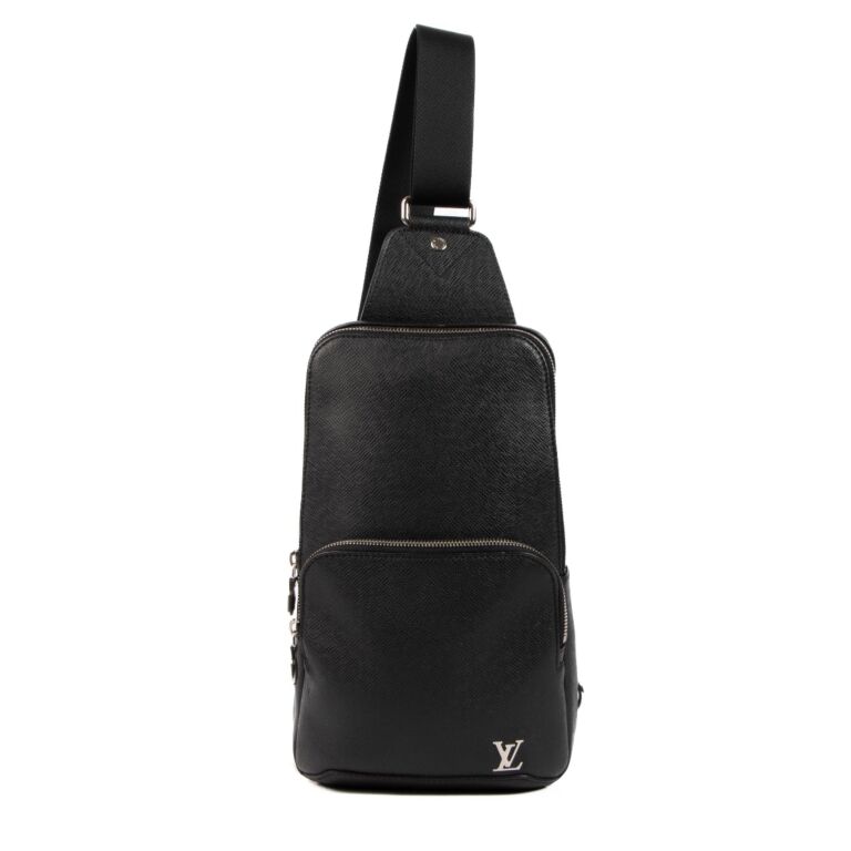 Louis Vuitton Black Taiga Leather Avenue Sling Bag - Yoogi's Closet