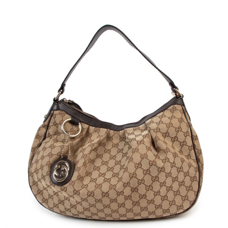 Gucci GG Canvas Medium Sukey Hobo Bag ○ Labellov ○ Buy and