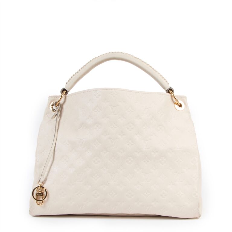 Louis Vuitton White Artsy MM Empreinte Monogram Shoulder Bag ○ Labellov ○  Buy and Sell Authentic Luxury