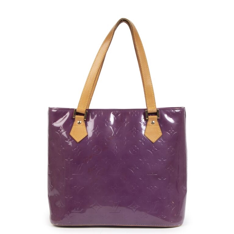 LOUIS VUITTON Purple Monogram Vernis Sutton Double Handle Shoulder Bag at  1stDibs