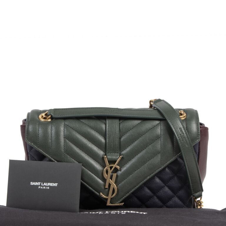 Saint Laurent Medium Tricolor College Shoulder Bag Labellov