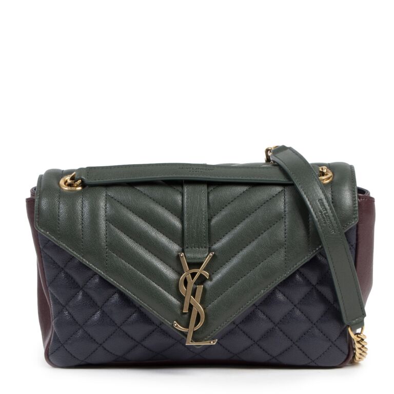 Saint Laurent Medium Tricolor College Shoulder Bag Labellov Buy and Sell Authentic Luxury