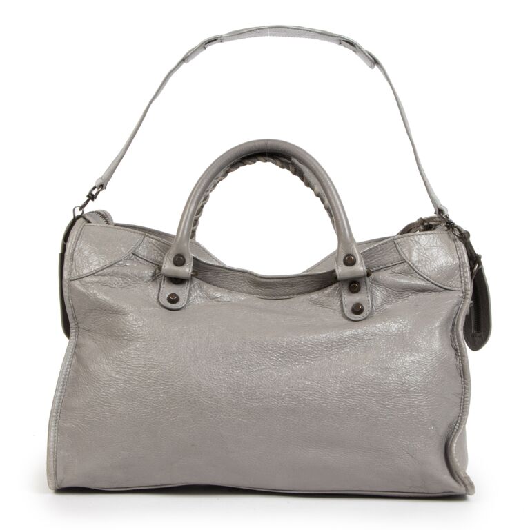 ハンドバッグ BALENCIAGA Woman Handbag Grey Balenciaga City Bag | Grey Silver Designer Handbag - Luxe Du