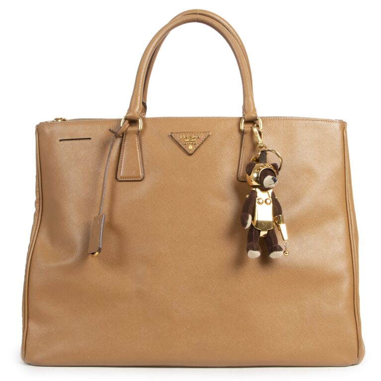 Prada Camel Galleria Saffiano Bag Maxi Labellov Buy and Sell