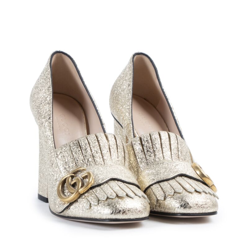 Gucci marmont metallic new arrivals pump
