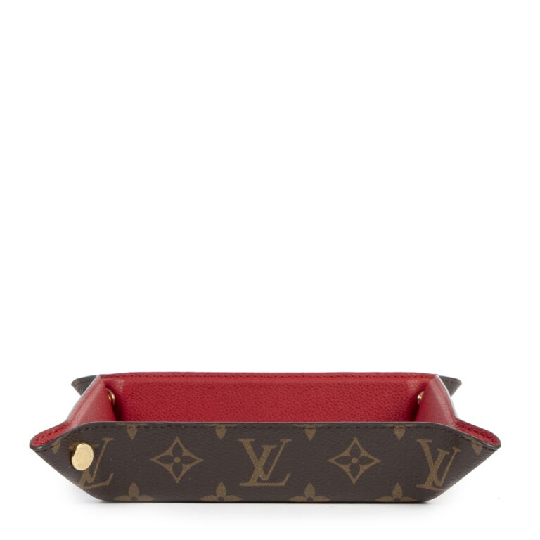 Louis Vuitton LV monogram valet tray Brown Leather ref.191070