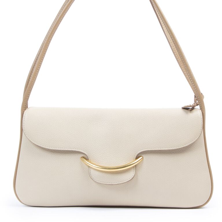 Cream top shoulder handbag
