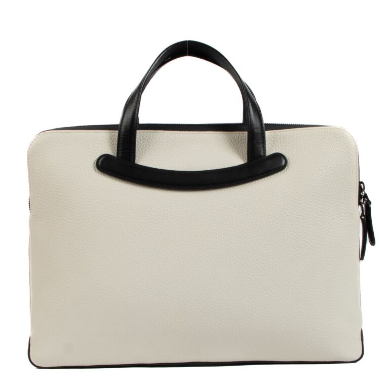 Delvaux White Magritte Briefcase Labellov Buy and Sell Authentic Luxury