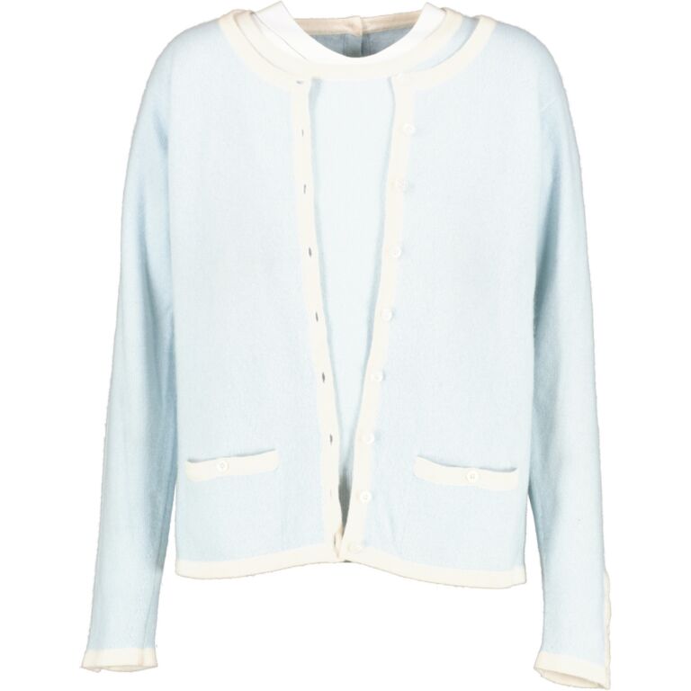 Baby blue cashmere cardigan sales