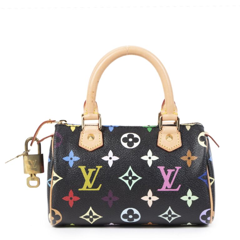 Louis Vuitton Black Monogram Multicolor Nano Speedy Bag