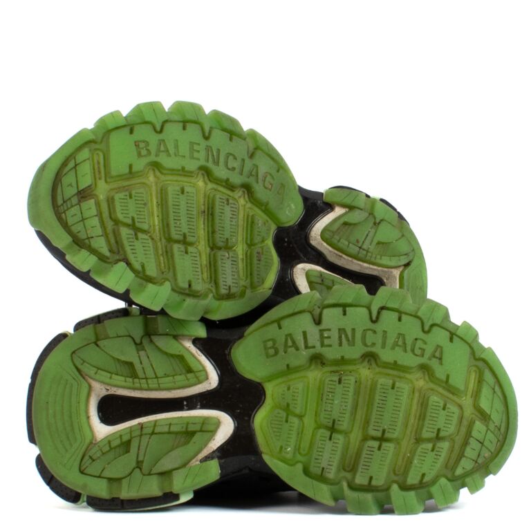 Black and lime green balenciaga top