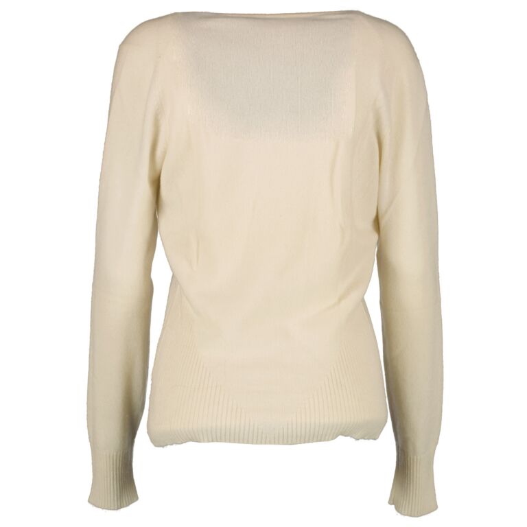 Chanel cream sweater cheap