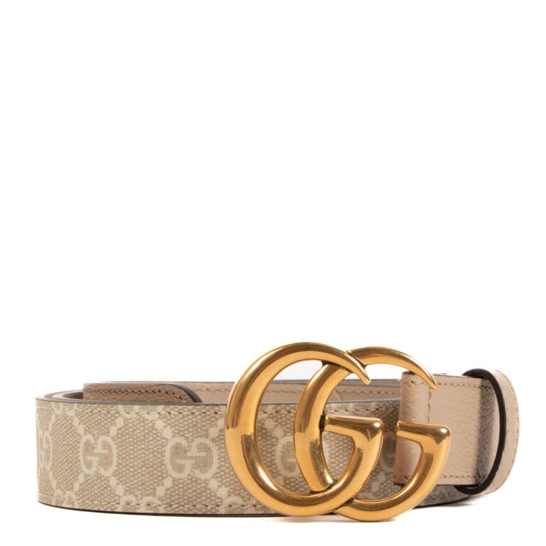 Thin white sales gucci belt