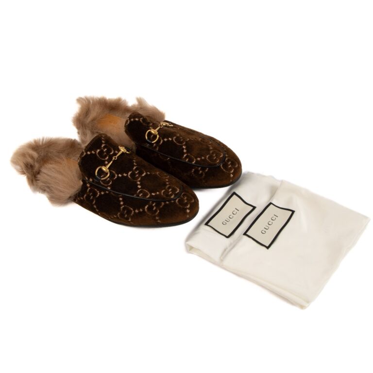 Velvet fur mules shop