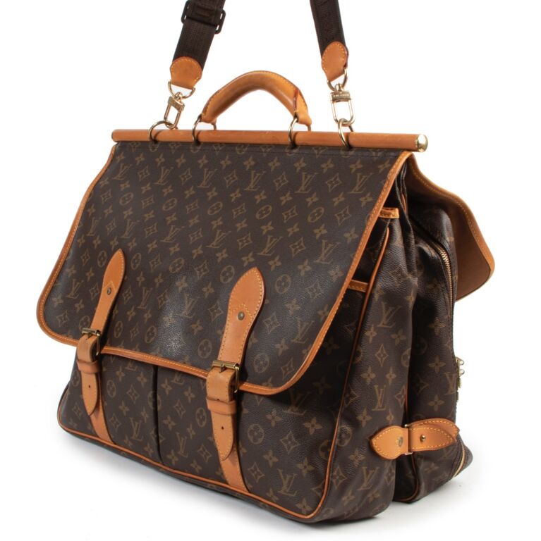 Louis Vuitton Sac Chasse Monogram Canvas Travel Bag + Strap