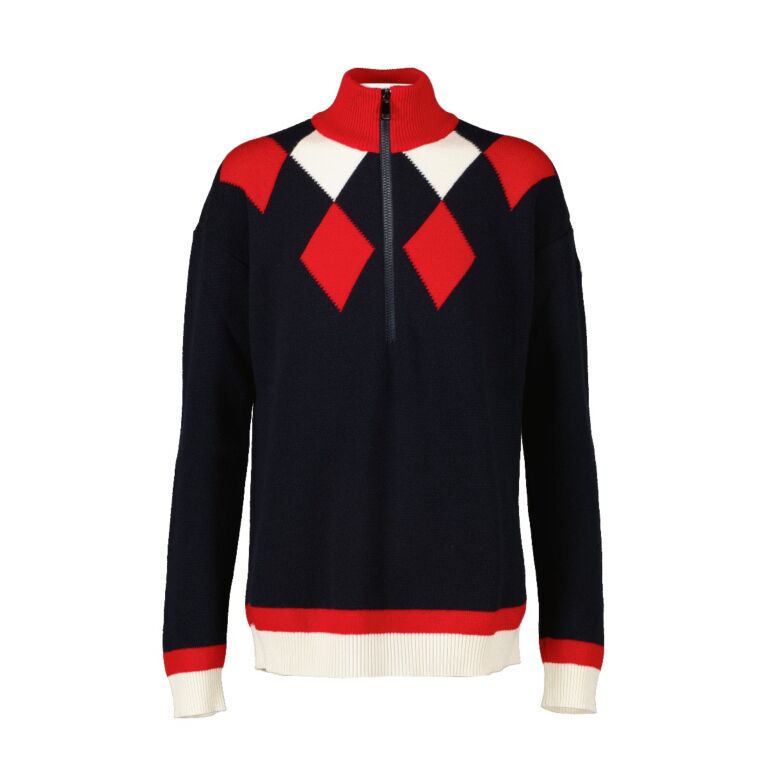 Moncler Maglione Tricot Turtleneck Cardigan - Red Sweaters