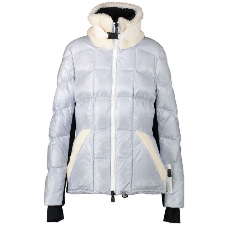 Moncler Grenoble Shearling trimmed Quilted Down Ski Jacket Size