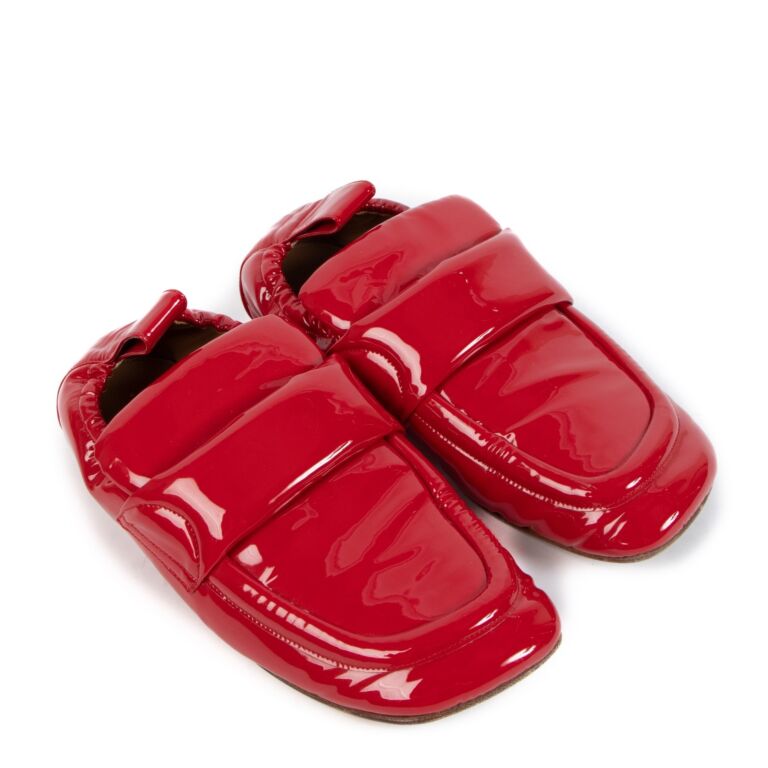 Dries Van Noten Red Patent Leather Loafers - Size 39