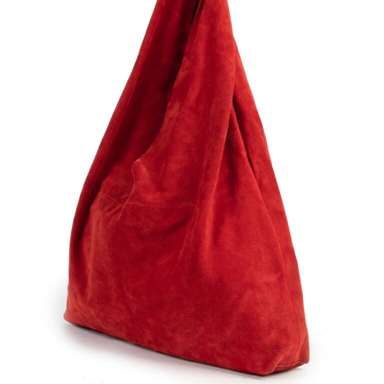 The Row Red Suede Bindle Bag ○ Labellov ○ Buy and Sell