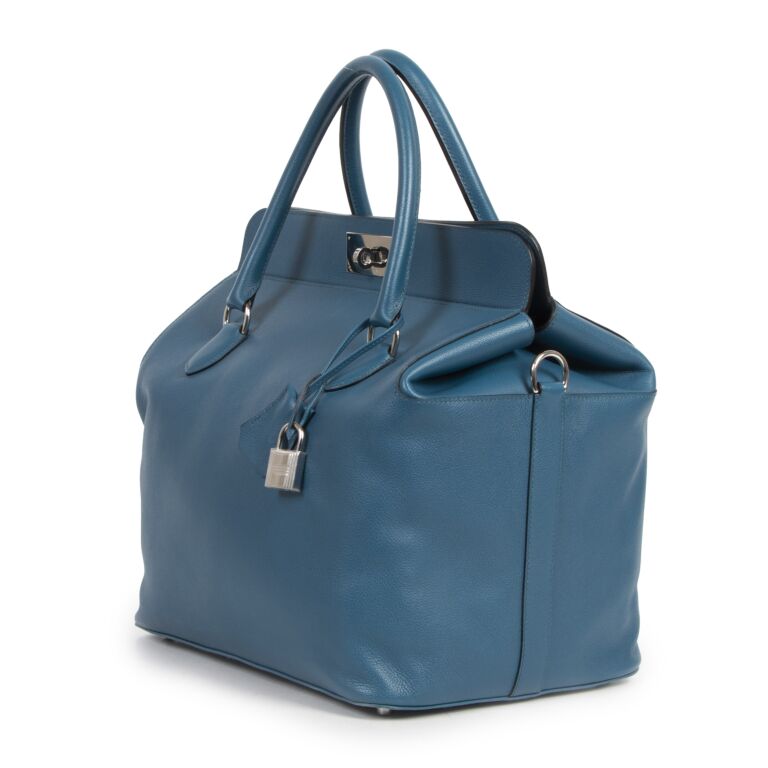 Hermes Bleu De Galice Novillo Toolbox 26 Bag – The Closet