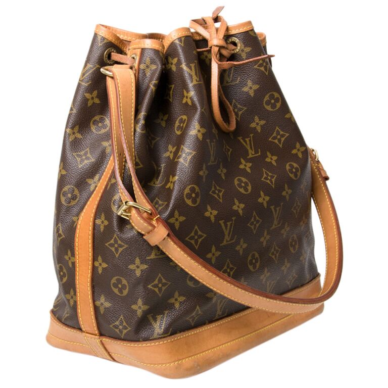 Louis Vuitton Monogram Large Drawstring Bucket Bag Brown