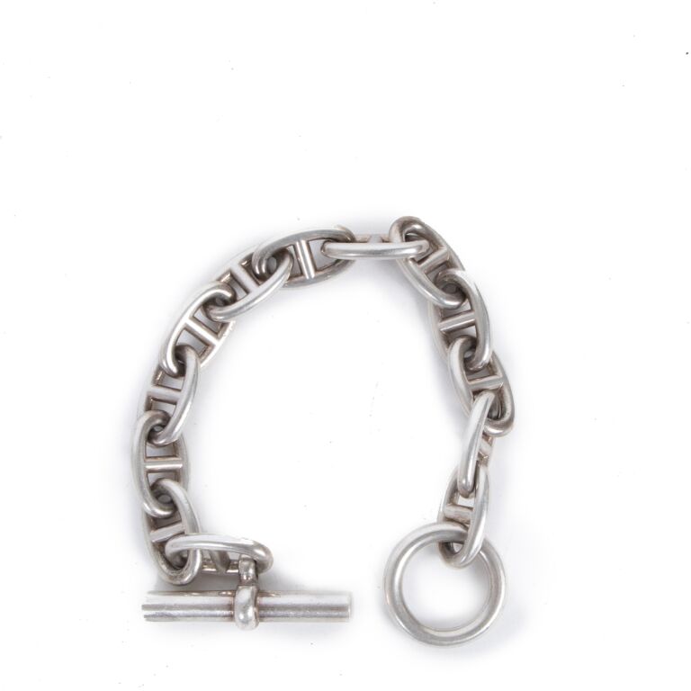 Silver Hermes Chaine d'Ancre Anchor Bracelet – Designer Revival