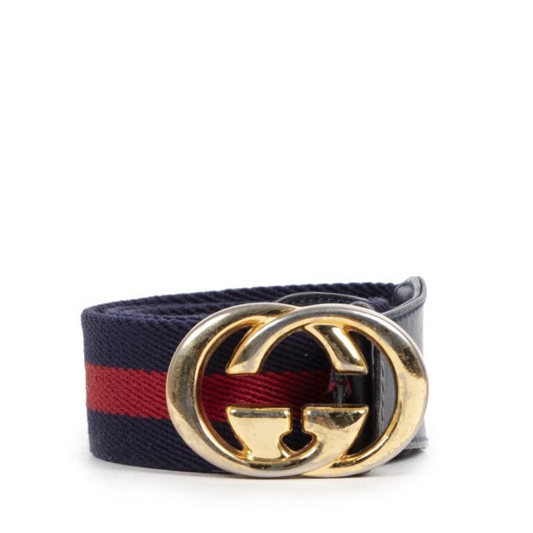 Blue red gucci belt deals