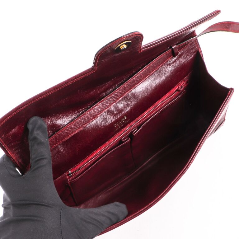 Celine triomphe burgundy deals