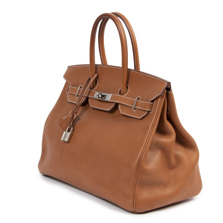 Sell Hermès Cabasellier 31 in Fauve Barenia Faubourg - Brown