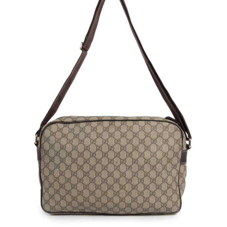 Gucci GG Monogram Canvas Travel Messenger Bag Labellov Buy