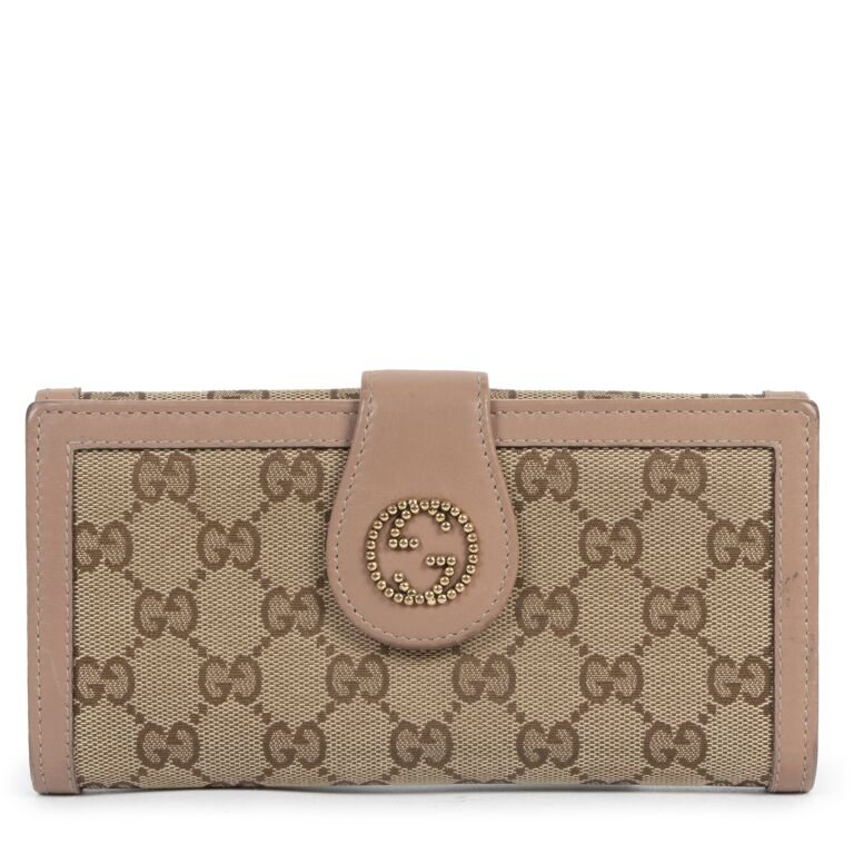 Gucci Monogram Canvas Dusty Pink Wallet Labellov Buy and Sell Authentic Luxury