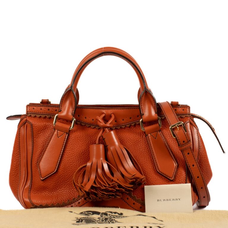 Burberry Prorsum Orange Leather Bag Labellov Buy and Sell Authentic Luxury