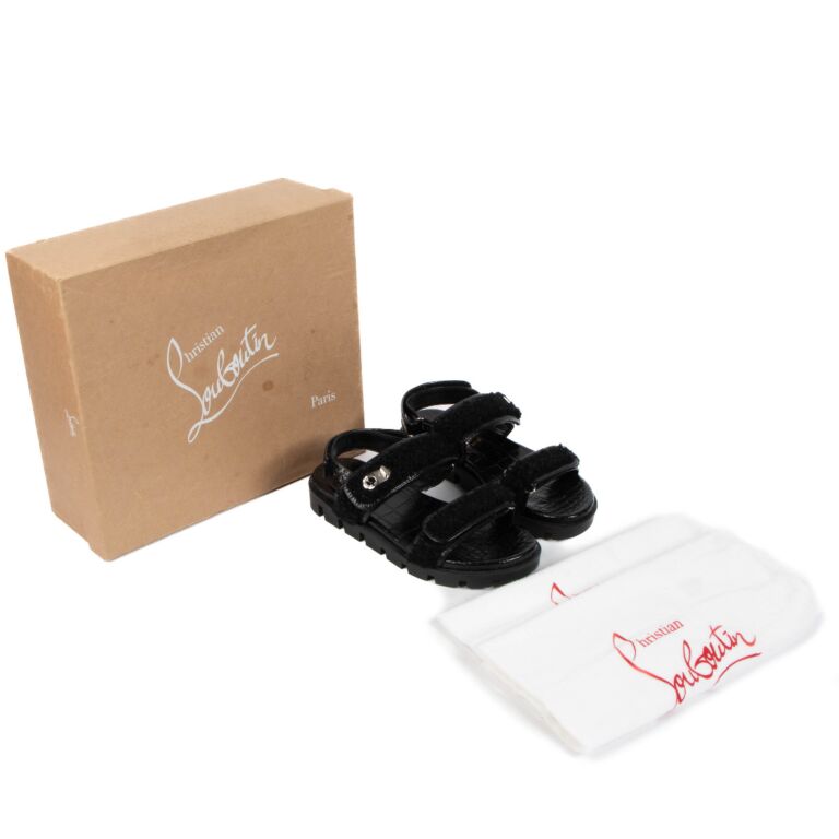 Christian louboutin black sandals top