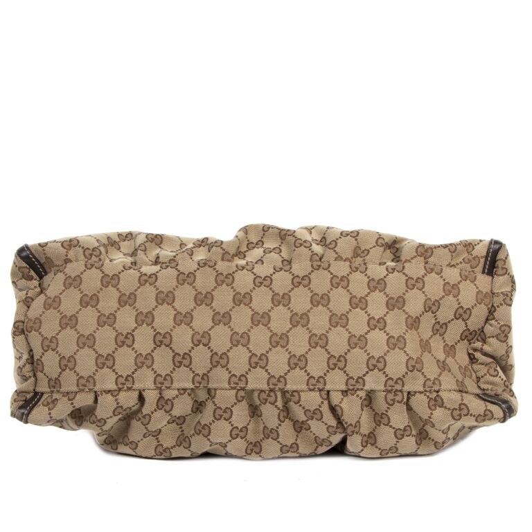 Sold at Auction: GUCCI 'ABBEY' D-RING GG MONOGRAM CANVAS HOBO BAG