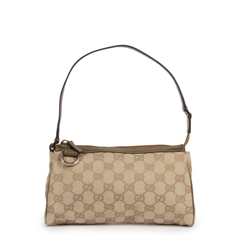 Gucci Bag Brown Gucci Monogram Abbey D-ring Pochette Gold 