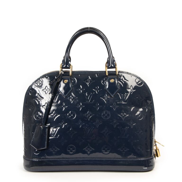 Louis Vuitton Blue Vernis Alma PM Labellov Buy and Sell