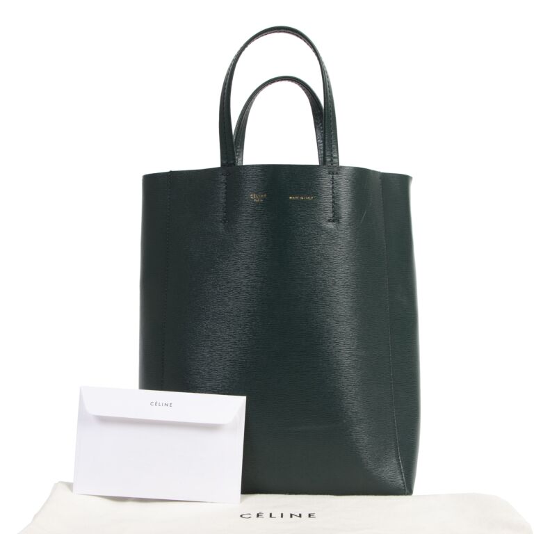 Celine Black Leather Horizontal Cabas Tote Celine