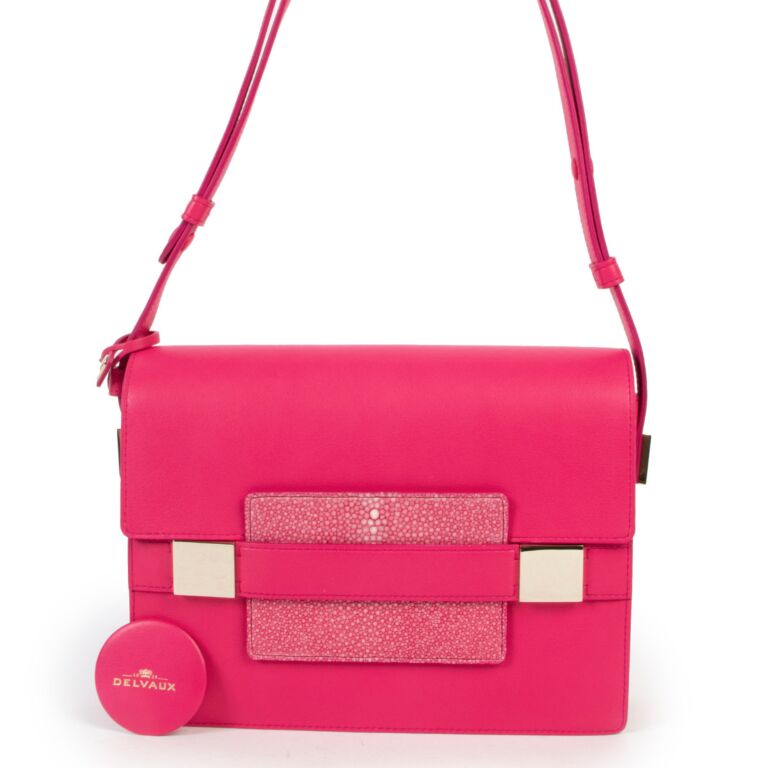 DELVAUX Madame PM Pink Hardware Crossbody Bag