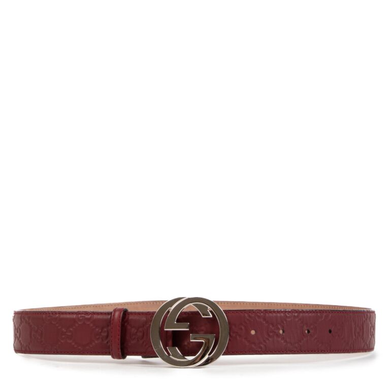 Burgundy gucci belt top