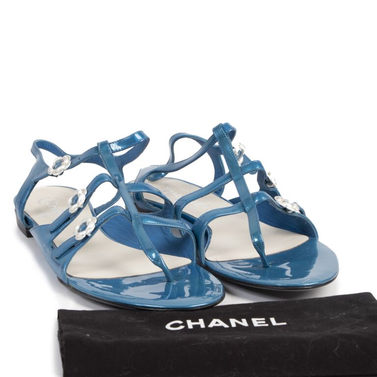 Patent leather sandal Chanel Black size 40 EU in Patent leather - 34544359